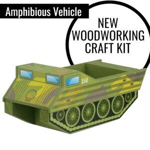 NEW Home Depot Kids Workshop Kit Amphibious Vehicle Tank Truck Craft Kit Stem To